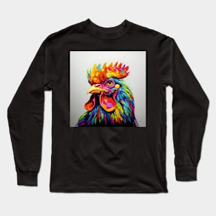 Colourful Rooster Long Sleeve T-Shirt